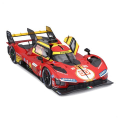 Bburago Signature Ferrari 499P #50 24H Le Mans Champion 2024 1:18 Die-Cast Model Car - Red