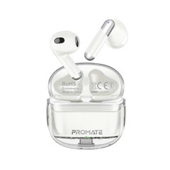 Promate High Definition Transparent TWS Earbuds White | TRANSPODS.WHITE
