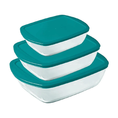 Pyrex Cook & Store Dish - Rectangular 3 Pcs | 913S342