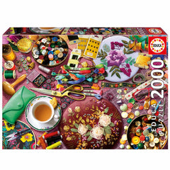Educa 20263 - Embroidery & Sewing Craft Table 2000-Piece Jigsaw Puzzle | 20263