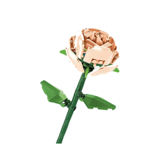 MJI, Creative LEGO-style construction sets, 13030 Flower Building Set - 77 Pcs, Beige | MJI-13030