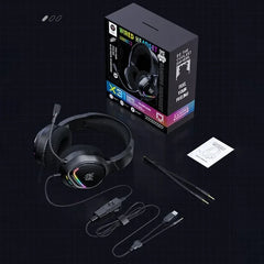 Onikuma RGB Wired Gaming Headset with Noise Cancelling Microphone | X31