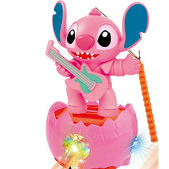 Stitch Fun Egg Electric Light & Sound Rotating Toy - Pink | LT377968