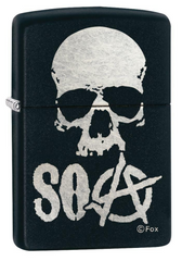 Zippo Sons of Anarchy Skull Black Matte Windproof Lighter | 29891