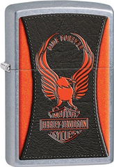 Zippo Harley-Davidson Leathered Eagle Street Chrome Windproof Lighter | 28823
