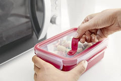 Tefal Master seal Micro Box 1.0 Litre Food Container with Inserts, Red, Plastic| K3102312