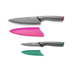 Tefal Fresh Kitchen K122S205 — 2-Piece Knife Set | Chef Knife 15 cm + Paring Knife 9 cm, Non-Stick Titanium Blades