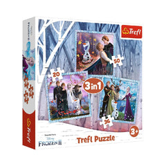 Trefl 3-in-1 Frozen Puzzle - 20 to 50 Pcs | 34853