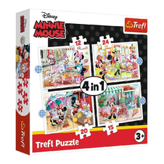 Trefl 4-in-1 Disney Minnie Mouse Puzzle - 12-24 Pcs | 34355