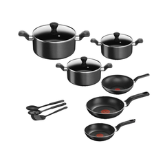 Tefal Super Cook 12 pc Set - Black | B459SC84