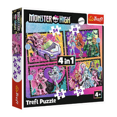 Trefl 4-in-1 Exciting Day Monster High Puzzle - 35-70 Pcs | 34655