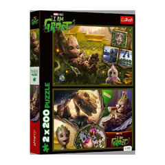 Trefl 2-in-1 Marvel Guardians of The Galaxy: I Am Groot Puzzle - 200 Pcs | 13315