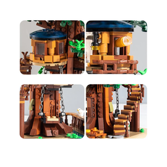 MJI, Creative LEGO-style construction sets, Jungle Tree House Block Book Building Set - 969 Pcs | MJI-13013