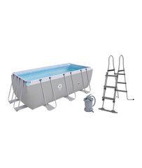Jilong Avenli Steel Frame Rectangular Pool Set with Filter Pump & Ladder - 400×207×122cm | 17727EU