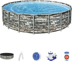 Bestway Power Steel Round Above-Ground Pool Set 610 × 132cm | 56883