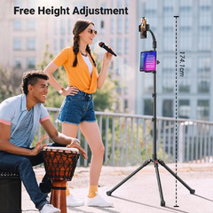 UGREEN 2 In 1 Tripod Stand with two holders, one for phone and one for tablet, Adjustable Height up to 170cm | 15647