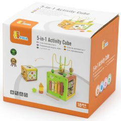 Viga 5-in-1 Wooden Activity Cube | 44716