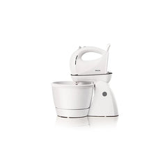 Philips Stand Mixer - 400W, 3 Speeds + Turbo, White | HR1565