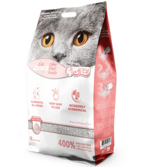 Mr. Cat La Zero Baby Powder Scented Clumping Bentonite Cat Litter 400% Absorption