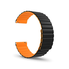 WIWU Magnetic Silicone (42-44-45-49mm) Watch Band - Black+ Orange | Wi-WB001