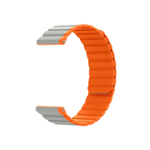 WIWU Magnetic Silicone (42-44-45-49mm) Watch Band - White+Orange | Wi-WB001