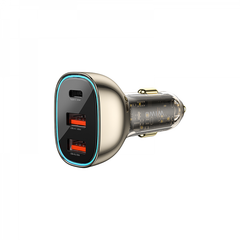 WIWU Zinc Alloy 90W Car charger Wi-QC013 - Translucent Black | WI-QC013-TBLK