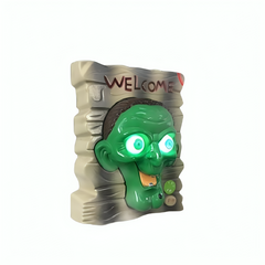 Halloween Animated Zombie Face Welcome Banner | DS2082/84
