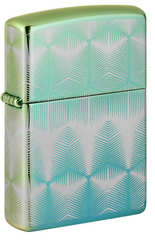 Zippo High Polish Teal Pattern Design Windproof Lighter | 49813