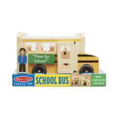 Melissa & Doug Wooden School Bus with 7 Figures | AL592-5