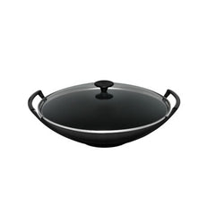 Le Creuset Wok with Glass lid 36cm Black | 0024147127017