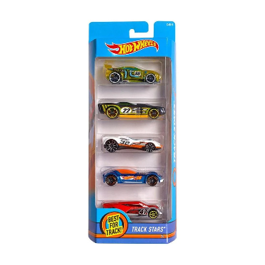 Hot Wheels 5-Car 1:64 Scale Vehicle Assortment