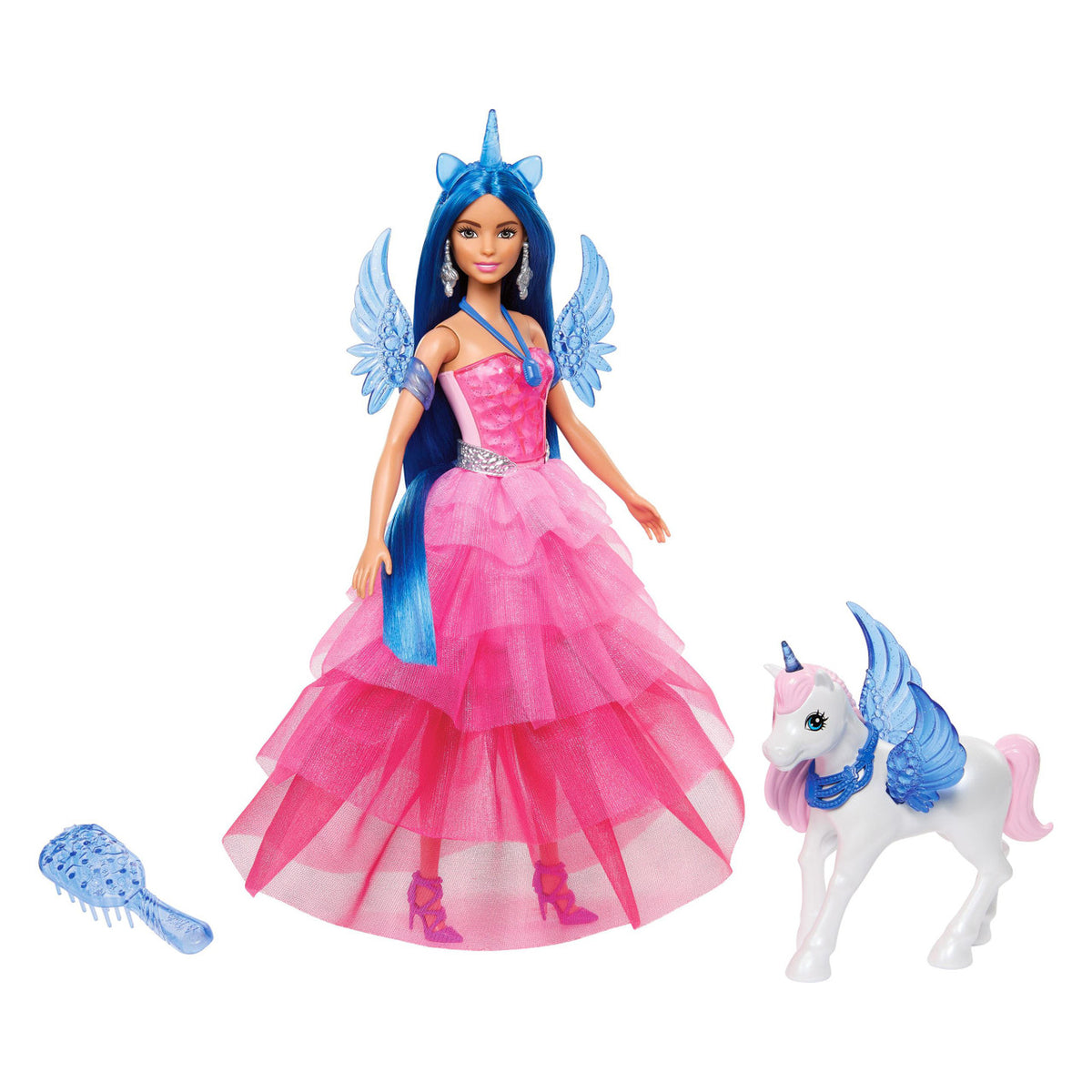 Barbie Dreamtopia Sapphire Alicorn Doll with Winged Unicorn & Accessories | HRR16