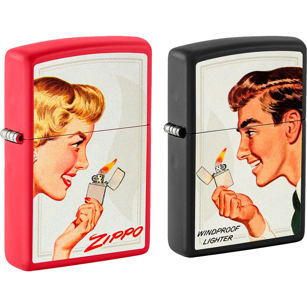 Zippo Couple Set Girl/Guy Design Windproof Lighter Set | 46295