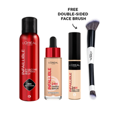 L'Oréal Paris Infaillible 24H Endurance Bundle + Free Brush At 25% Off