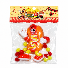 Mini Food Character Squishy Toy Set | AL1094 - Hotdog
