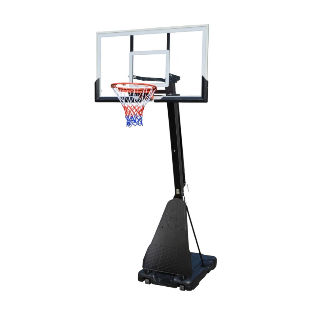 Heavy-Duty Adjustable Portable Basketball Hoop with Tempered Glass Backboard | SO27-TG