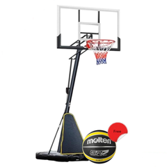 Portable Adjustable Basketball Hoop - Free Molten Basketball Ball | SO24