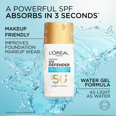 L’Oréal Paris UV Defender Aquafusion Daily Water Gel Sunscreen SPF50+ PA++++ - 50ml