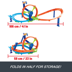 Hot Wheels Launch and Loop Playset & 1:64 Scale Die-Cast Vehicle