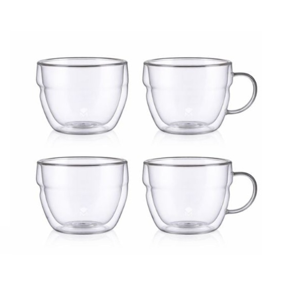 Masterpro 4-Piece Double Wall Cup Set, 380ml | BGMP-20224