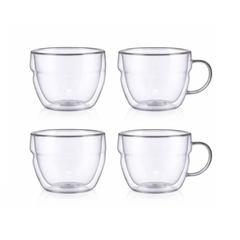 Masterpro 4-Piece Double Wall Cup Set, 380ml | BGMP-20224