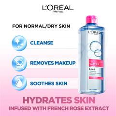 L'Oréal Paris 3-in-1 Refreshing and Moisturizing Micellar Water - 400ml