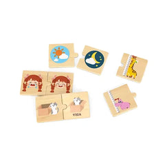 Viga Wooden Opposites Puzzle Set | 44674
