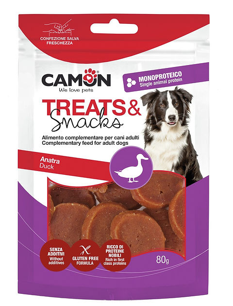 Camon Raw Duck Coins Dog Treats 80g | AE500