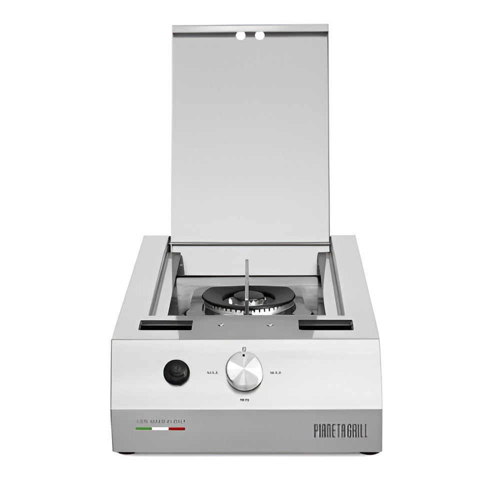 Pianeta Grill Stainless Steel Gas Burner Fry Top 250G Countertop BBQ – 1.5kW Dual Burner | 1000