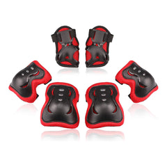 Kids Protective Gear Set Knee Pads, Elbow Pads & Wrist Guards - Red | 350-1