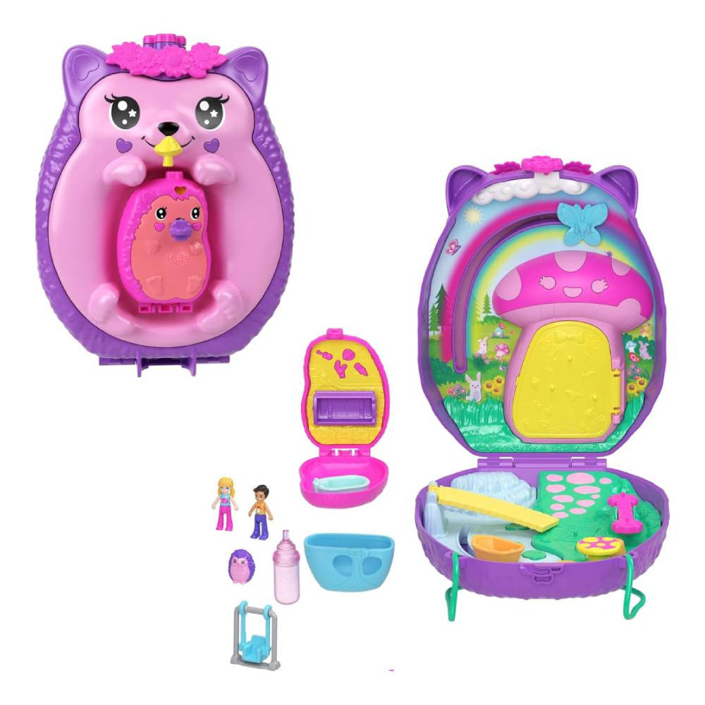 Polly Pocket Large Hedgehog Mama & Baby Playset | MTPPJBJ91