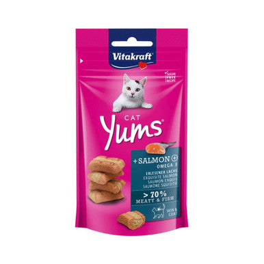 Vitakraft Cat Yums Soft Bites with Salmon & Omega 3 40g | Y-40G-S