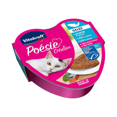 Vitakraft Poésie Création Adult Wet Cat Food with Salmon in Jelly 85g | P-CG-85G-GG
