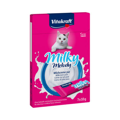 Vitakraft Milky Melody Lickable Creamy Tubes With Pure Milk 7 Tubes x 10g | M-MIL-7-P
